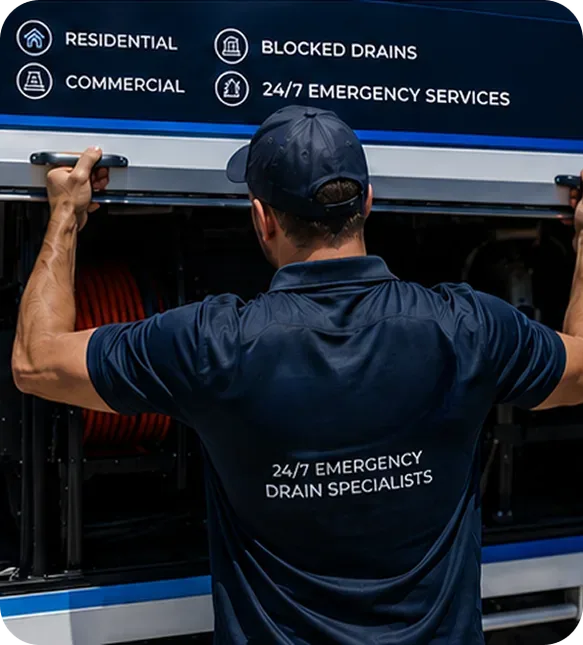 A licensed Randwick plumber at the service van