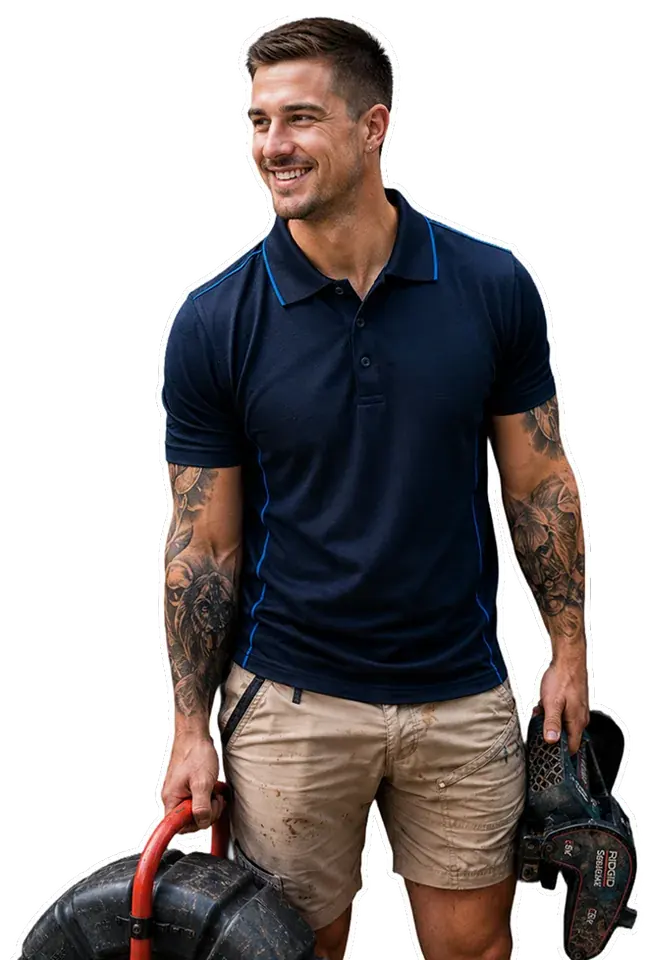 A licensed Randwick plumber with his tools